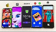 Alarm Call, Threema Call & Incoming Call Huawei NY90 + Samsung А52s + Sony X10V + Moto E30N + iPhone