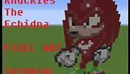 Knuckles the Echidna Minecraft Pixel Art Tutorial