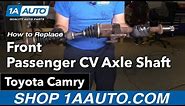 How to Replace Front Passenger CV Axle Shaft 02-17 Toyota Camry Sedan