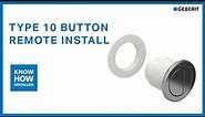 Geberit type 10 round remote flush button - wall installation