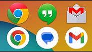 Android Google Apps Icons: 2013 vs 2023!