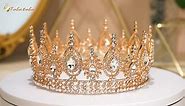 TOBATOBA Gold Crown for Women, Royal Queen Crown