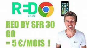 RED BY SFR forfait mobile internet 30 GO pour 5 € à vie