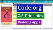 Code.org How to Create a Working Button for Your App - CS Principles Tutorial