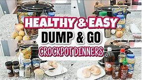 5 HEALTHY DUMP AND GO EASY CROCKPOT DINNERS | EASY SLOW COOKER RECIPES | LivingThatMamaLife