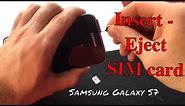 How to Insert / eject SIM card Galaxy S7