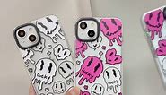 for iPhone 13 Funny Heart Expression Pattern Transparent Phone Case,Cute Cartoon Clear Soft Silicone Cover for Women Girl,Protective Shockproof Case