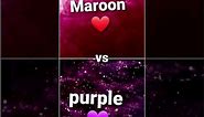Maroon Vs Purple ❤💜 #chooseyourgift #subscribe