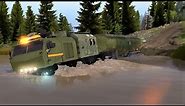 Spintires - Kamaz 63968 Typhoon 8x8 - Military Transport Trailer Fuel Tanker Offroad Crossing River