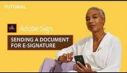 Adobe Sign – How to send a document for e-signature