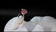 5.0ct Pink Diamond Ring, Pink Diamond Engagement Ring, Rose Gold Pink Diamond Ring