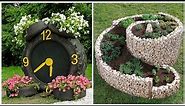 Garden decoration ideas - unusual flower beds! 50 examples of homemade flower beds!