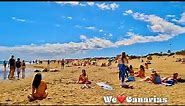Playa del Ingles Beach Walking Tour - Gran Canaria, Spain - 4K | We❤️Canarias