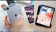 unboxing ipad pro 11 2024 + apple pencil & accessories & setup ✨ ASMR