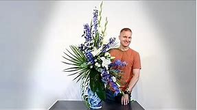 How To Make A Striking Blue And White Flower Arrangement