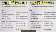 HDMI vs VGA (Digital vs Analog)
