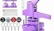 Button Maker Machine Multiple Sizes, 1''+1.25''+2.25'' Pin Button Press Machine, 330PCS Button Making Supplies with Badge Buttons, Bottle Openers, Fridge Stickers Keychains