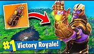 *NEW* THANOS INFINITY GAUNTLET GAMEPLAY In Fortnite Battle Royale!