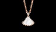 Rose gold DIVAS’ DREAM Necklace White with 0.1 ct Diamonds,Mother of Pearl | Bulgari Official Store