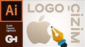 Apple Logosu Vektörel Çizimi