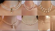 Simple & light weight Pearl necklace designs/royal pearl necklace set designs / latest pearl jewelry