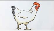 Beginners how to draw a chicken