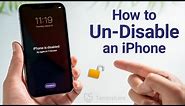 How to Undisable an iPhone without iTunes