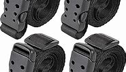 Ayaport Utility Straps with Buckle 40" Quick-Release Adjustable Nylon Straps Black 4 Pack