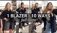 FALL OUTFIT IDEAS: STYLING 1 BLAZER 10 DIFFERENT WAYS! *all black outfits*