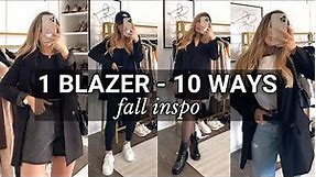 FALL OUTFIT IDEAS: STYLING 1 BLAZER 10 DIFFERENT WAYS! *all black outfits*