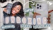 Iphone 12 pro max unboxing + Setup | Silver 256 GB + Honest review & Accessories ♡