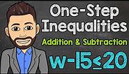 Solving One-Step Inequalities | Addition and Subtraction | Math with Mr. J