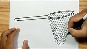How to draw FISHING NET with easy