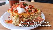 Smoked Breakfast Casserole | Sausage, Egg & Cheese Casserole Smoked on Traeger