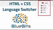 Creating Language Switcher (Dropdown) HTML + CSS with Flexbox