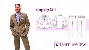 Pattern Review: Simplicity 9241, Man's Suit