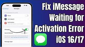 How to Fix iMessage Activation Error (2024) | Fix Activation Is Unsuccessful in iMessage