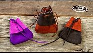 Making a Leather Drawstring Pouch
