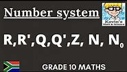 Number System grade 10: Different types of numbers