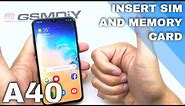 How to Insert SIM & SD Card in SAMSUNG Galaxy A40