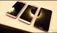 Samsung Galaxy Note 3 - Color comparison - Pink vs White vs Black!