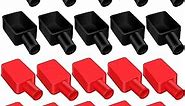 20 Pcs Battery Terminal Covers Red and Black Positive Negative Insulating Stud Covers Flexible Battery Terminal Protector Battery Terminal Protective Caps for Car Trucks Boat Electric Bikes