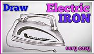 Iron drawing//How to draw an iron Box simple step//electric Iron drawing