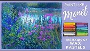Paint Like Monet Using Wax Pastels - Painting Tutorial
