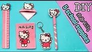 DIY 5 Hello Kitty School Supplies | Hello Kitty Paper School Supplies | Origami