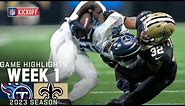 Tennessee Titans vs. New Orleans Saints Game Highlights | NFL 2023 Week 1