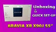 Sony Bravia XR 55X90J Unboxing & Quick Setup | Drm electronics | 2023