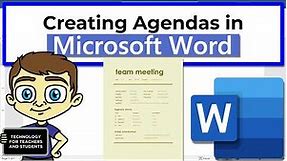Creating Meeting Agendas in Microsoft Word