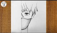 How To Draw An Anime Boy Wearing A Mask || Pencil Drawing Step-by-Step