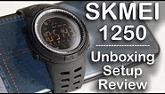 Skmei 1250 Smartwatch unboxing setup and review